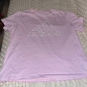 adidas pink flower tee